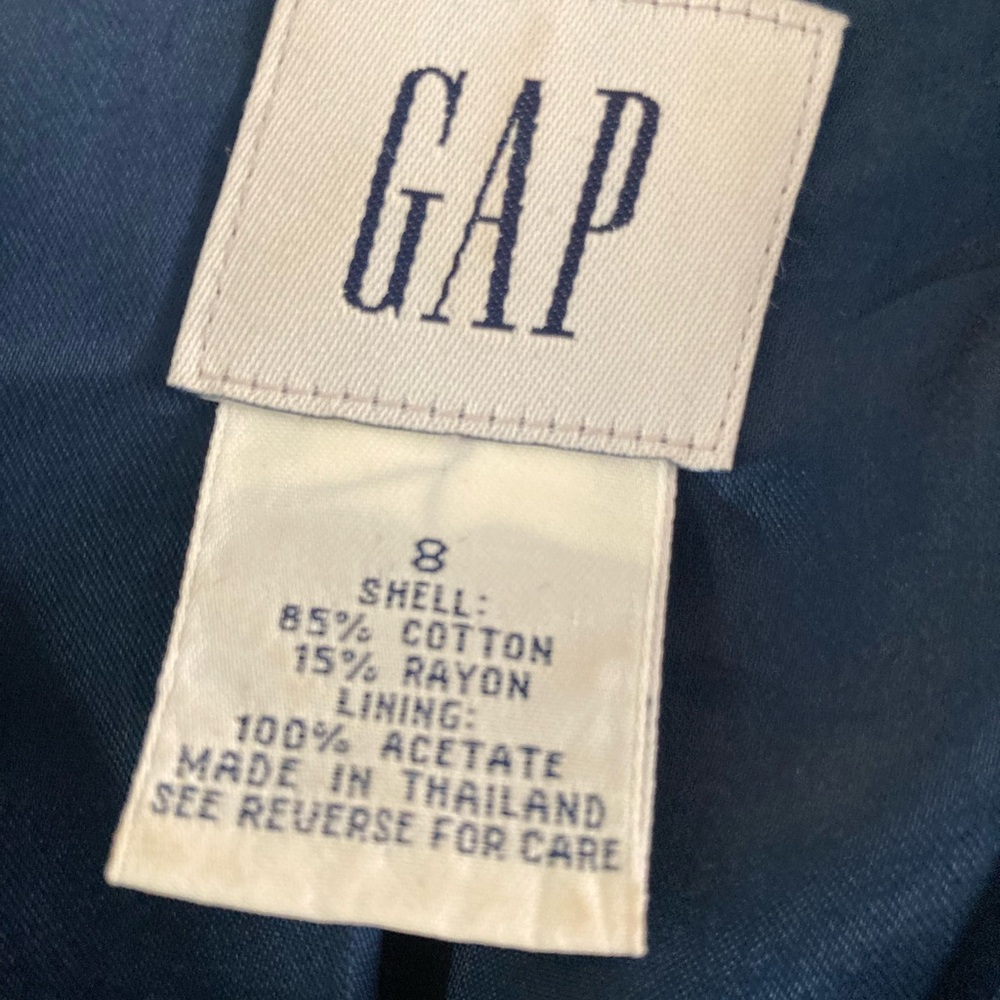 🫐VINTAGE 1990s🫐 GAP Blue Velvet Blazer/Suit Jacket; EUC - Picture 14 of 17